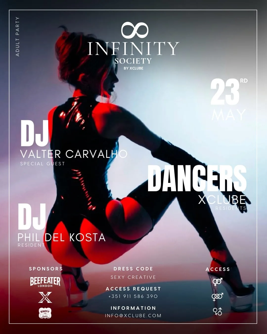 Cartaz Infinity Society by XClube – a afirmação de um novo clássico moderno